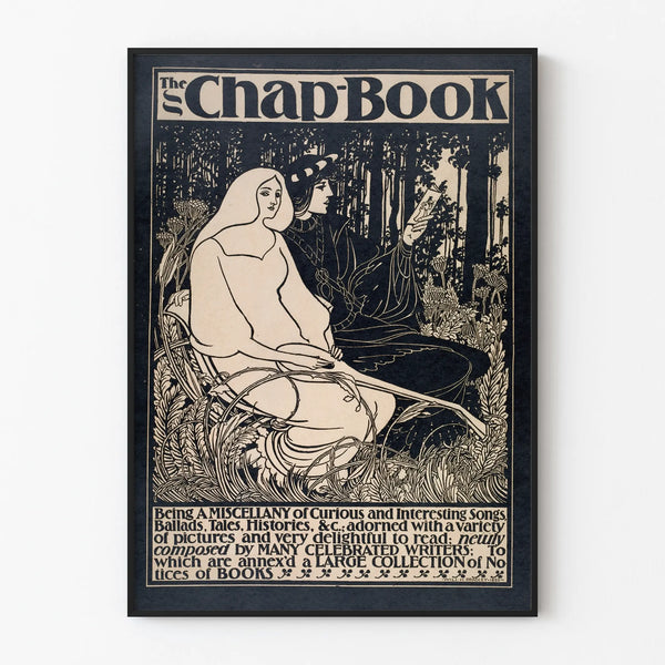 Art Nouveau Poster The Chap Book - Vintage black and white illustration