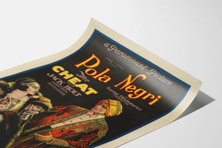 Vintage cinema poster The Cheat featuring Pola Negri