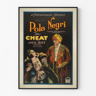 Vintage cinema poster The Cheat featuring Pola Negri