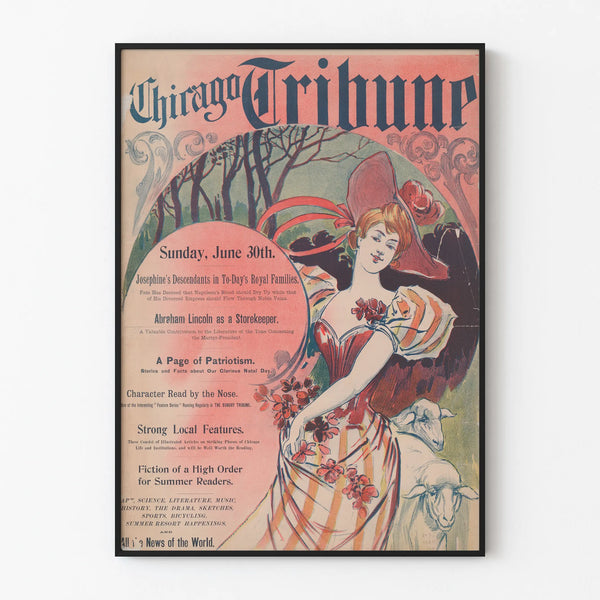 Vintage Chicago Tribune Poster from June 30 – Elegant and Historic Wall Decoration