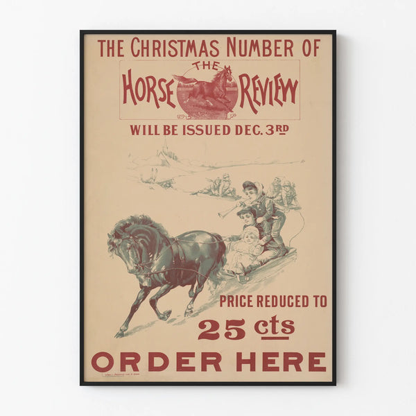 Vintage Poster The Christmas Number of The Horse Review