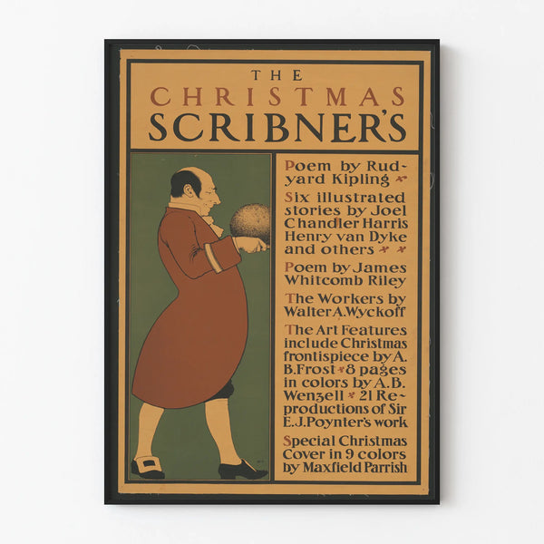 Vintage poster The Christmas Scribner's for wall decoration