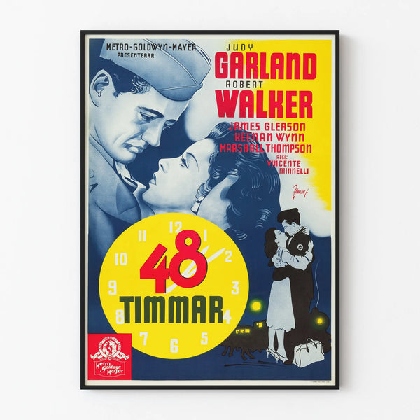 Vintage poster 48 Hours - Retro decorative cinema poster