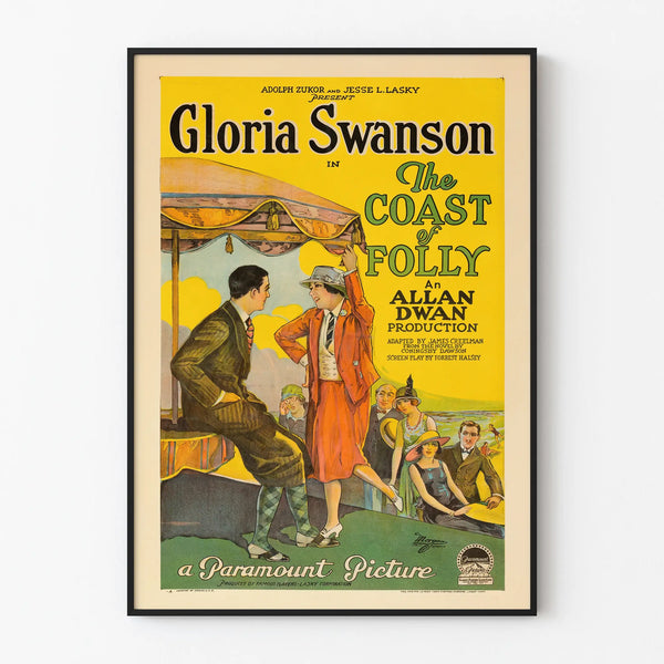 Vintage poster The Coast of Folly decorative