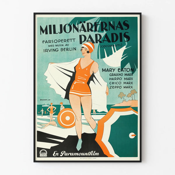 Vintage decorative poster The Cocoanuts - 1920s style