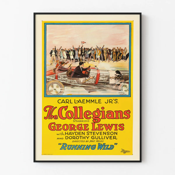 Vintage poster of The Collegians automobile course