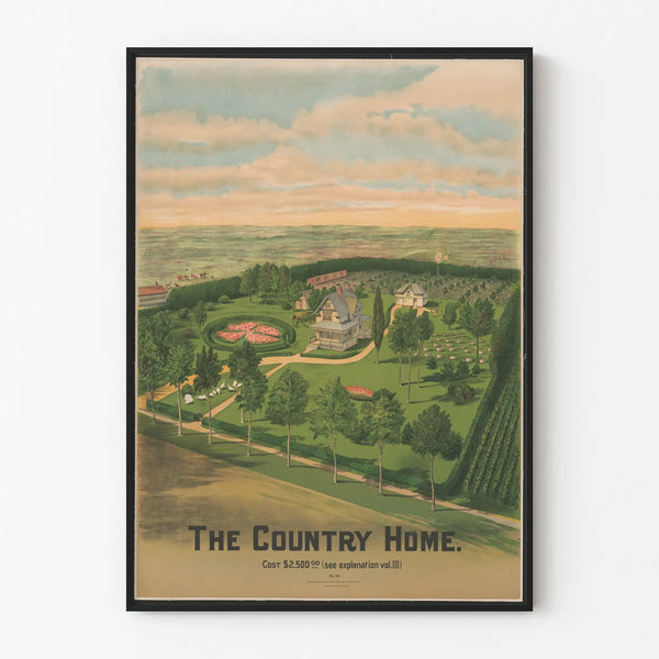 Vintage Poster The Country Home - Rustic and Countryside Wall Decoration