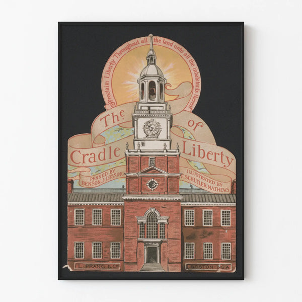 Decorative poster The Cradle of Liberty - Illustration of historic building