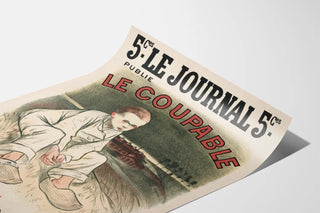 Vintage poster Le Coupable by Steinlen for Le Journal