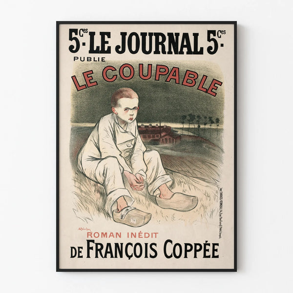 Vintage poster Le Coupable by Steinlen for Le Journal