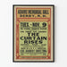 Vintage theater poster The Curtain Rises - Adams Memorial Hall Derry