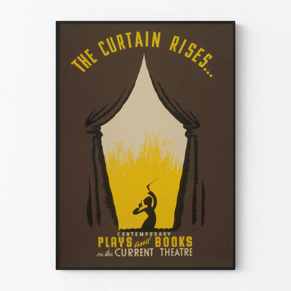 Poster Theatre The Curtain Rises - Vintage Wall Decoration Artem Legrand