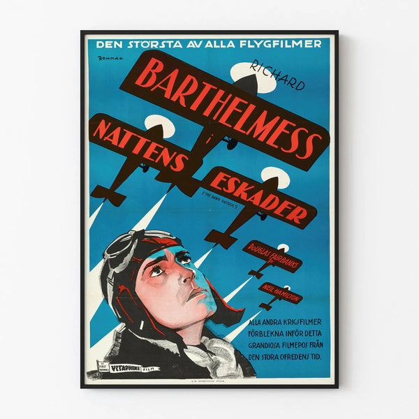 Vintage Poster of Pilots and Airplanes The Dawn Patrol