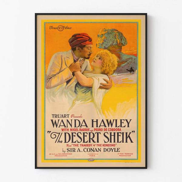 Vintage poster The Desert Sheik - Classic cinema wall decoration