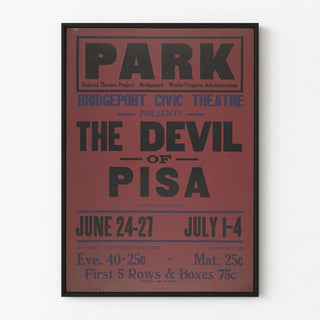 Vintage Poster of the Theatre The Devil of Pisa