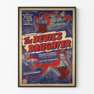 Vintage Poster The Devil's Daughter Retro Design