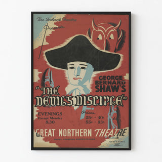 Vintage poster of The Devil's Disciple by George Bernard Shaw