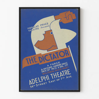 Vintage theater poster The Dictator by Richard Harding Davis