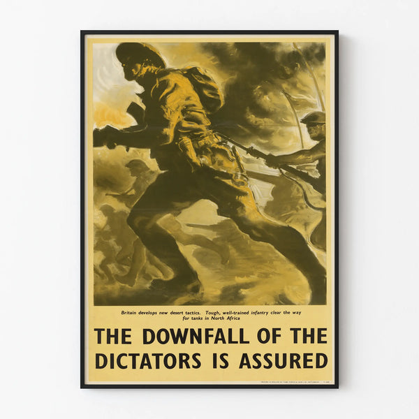 Vintage Military Wall Decoration Poster - The Downfall of the Dictators