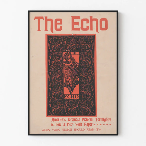 Vintage Poster The Echo Decorative - Illustrated Retro Design
