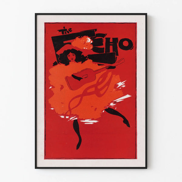 Vintage poster The Echo Chicago 1895 Art Deco style
