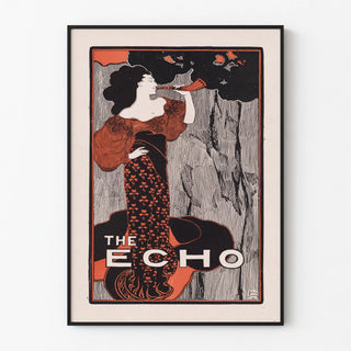 Vintage poster The Echo Chicago 1896 style Art Nouveau