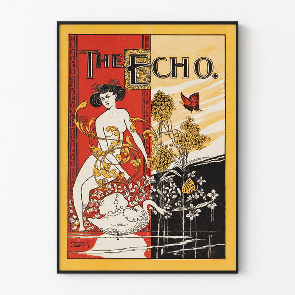 Vintage poster The Echo Chicago 1895 for wall decoration