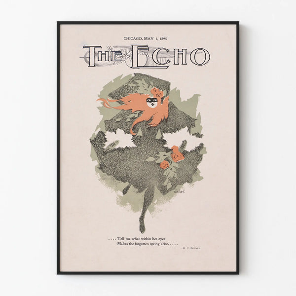 Vintage poster The Echo Chicago May 1895 retro wall decoration