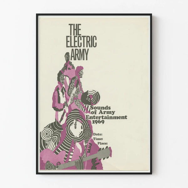 Vintage poster The Electric Army – Sounds of Army Entertainment 1969