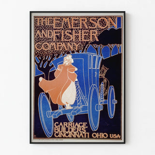 Vintage poster The Emerson and Fisher Company - Carriage Builders Cincinnati Ohio