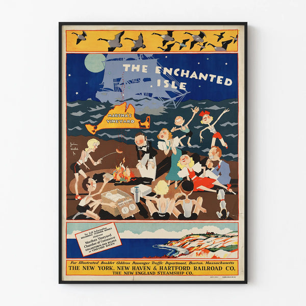 Vintage Poster The Enchanted Isle - Wall Decoration Martha's Vineyard
