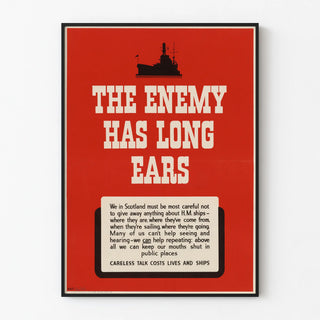 Vintage War Poster - The Enemy Has Long Ears
