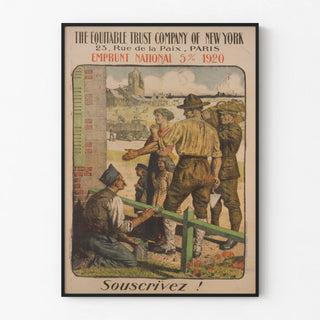 Vintage poster National Loan 5% 1920 New York Paris