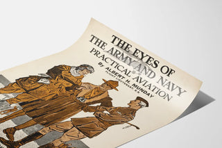 Vintage Military Aviation Poster The Eyes of the Army and Navy