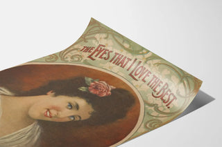 Vintage poster of a feminine portrait 'The Eyes That I Love the Best'