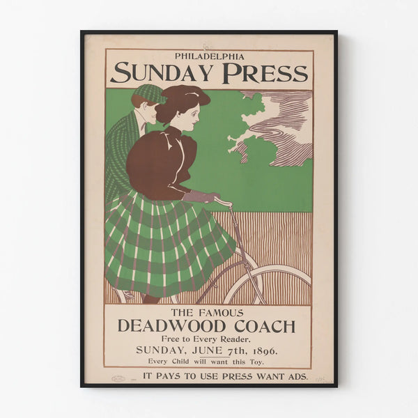 Vintage Poster Philadelphia Sunday Press 1896