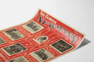 Vintage poster The Famous Newmann Hypnotist and Mind Reader