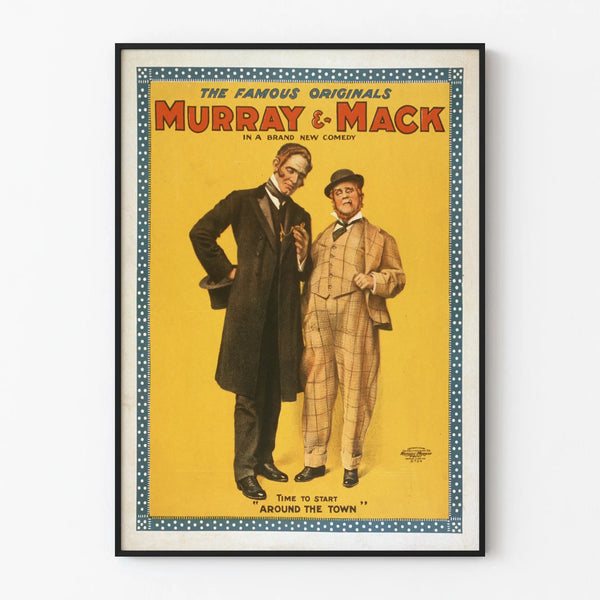 Vintage comedy poster Murray & Mack - Retro wall decoration poster