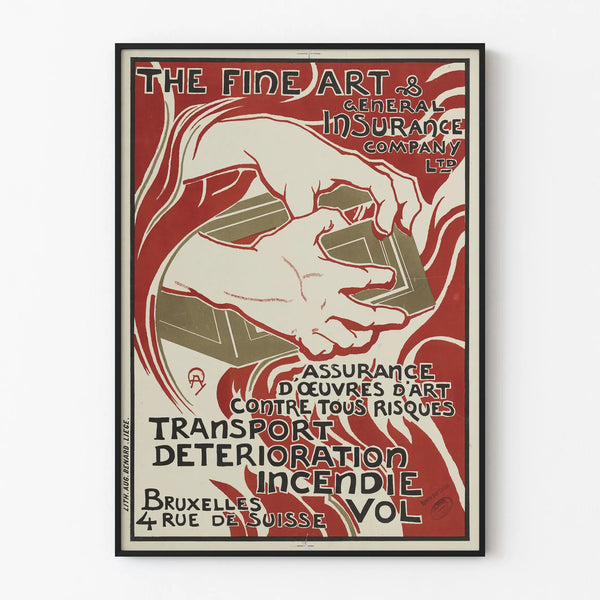 Vintage art insurance poster – The Fine Art & General Insurance Company Ltd