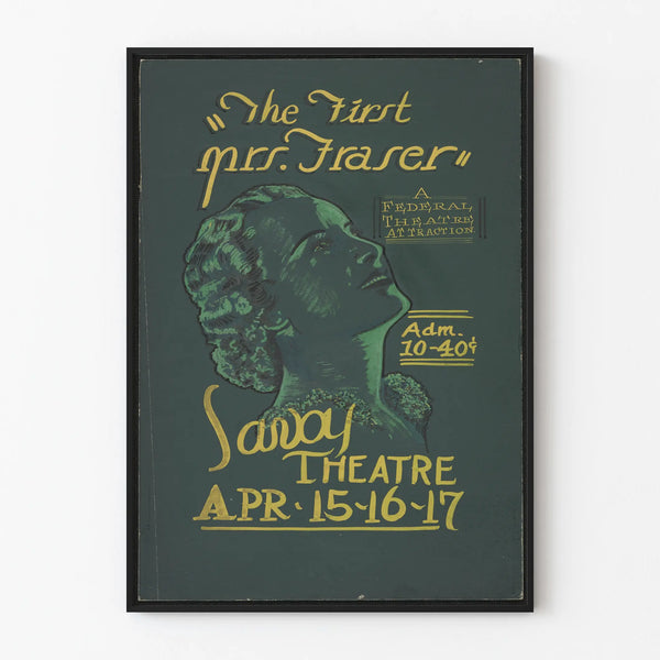 Vintage theater poster The First Mrs. Fraser