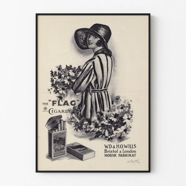 Vintage Cigarettes The Flag Poster