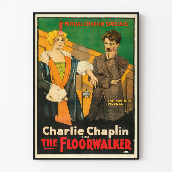 Vintage poster of Charlie Chaplin The Floorwalker