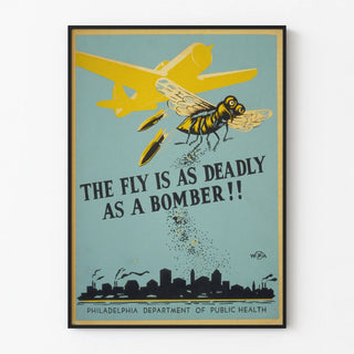 Vintage Poster: Sanitary Protection, The Mosquito More Dangerous Than a Bomber