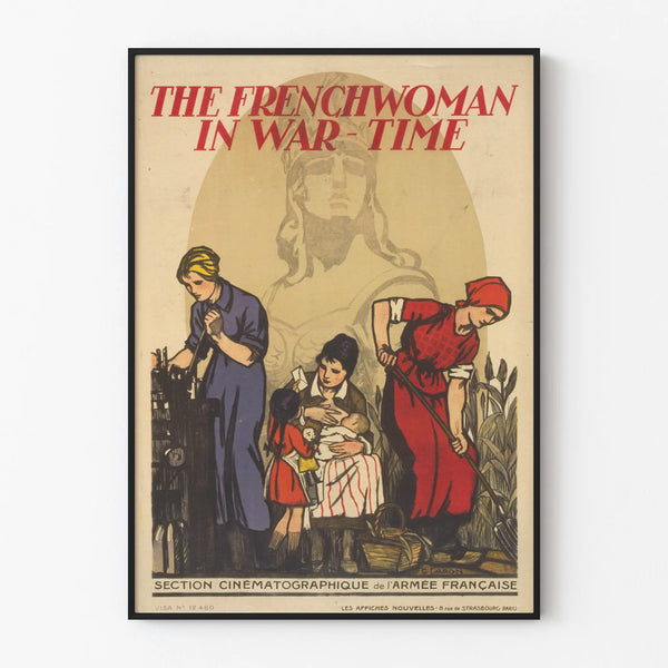 Vintage poster The Frenchwoman in War-Time - Historic wall decoration