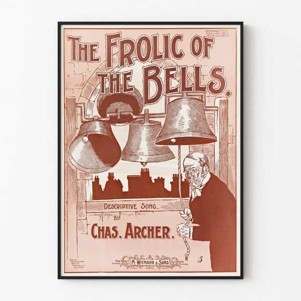 Vintage decorative poster The Frolic of the Bells