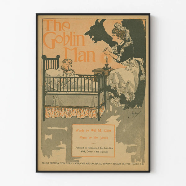 Vintage poster The Goblin Man - Retro wall decoration 19th century