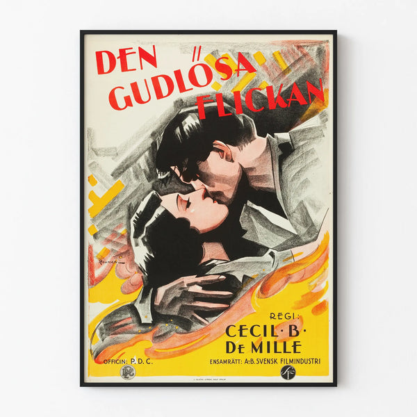 Italian Vintage Poster 'Den Gudlösa Flickan' by Cecil B. De Mille