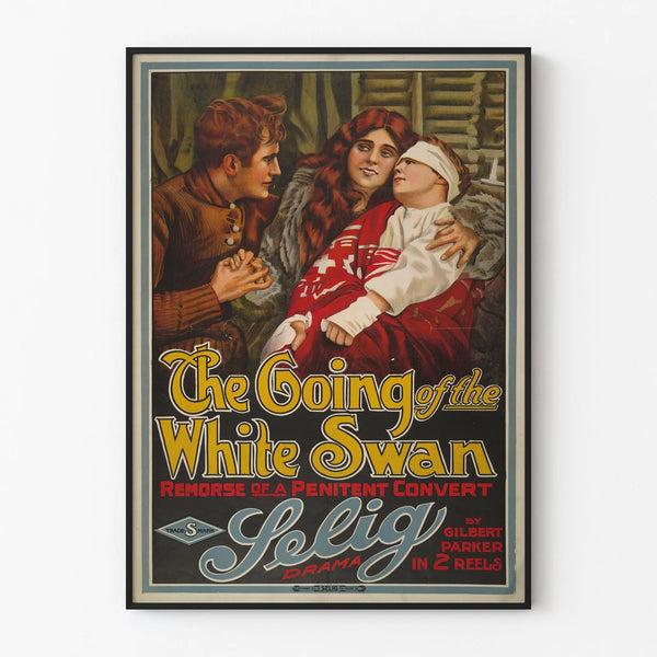 Vintage poster of the film The Going of the White Swan - Retro wall decoration
