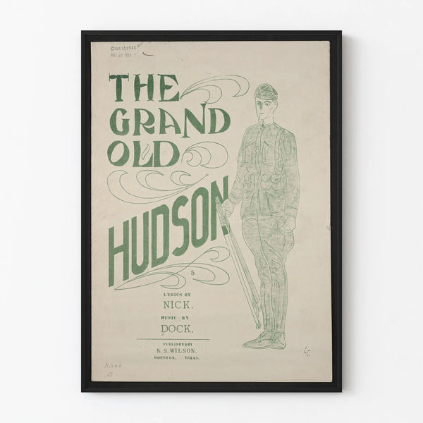 Vintage Poster The Grand Old Hudson - Retro Wall Decoration