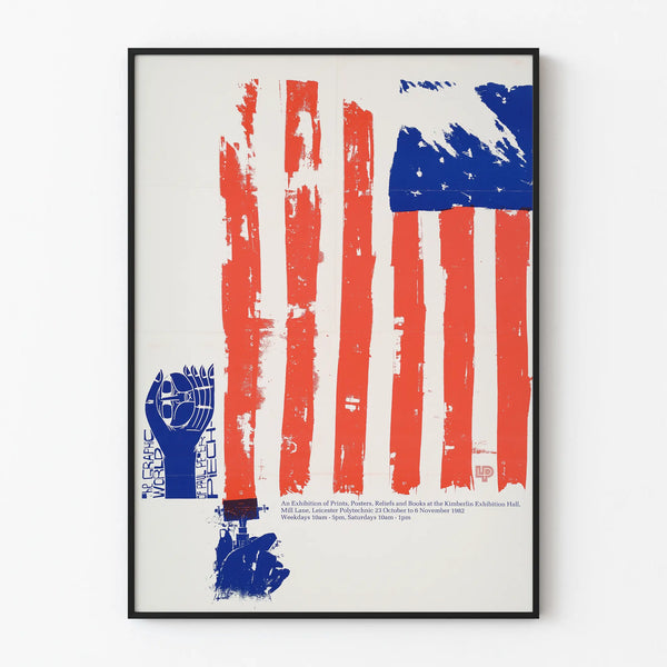 Stylized American flag graphic poster Peter Paul Piech